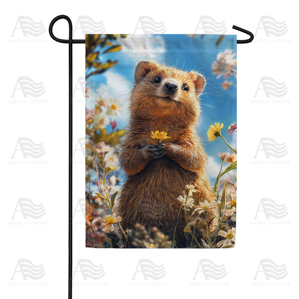 America Forever Quokka Flower Garden Flag