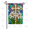 Easter Lily Cross Double Sided Garden Flag 12.5 x 18 in
