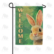 America Forever Welcome Bunny Portrait Garden Flag