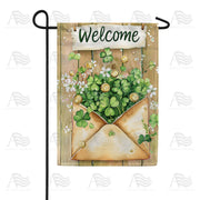 America Forever Welcome Shamrock Envelope Garden Flag