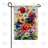 America Forever Watercolor Pansy Garden Garden Flag