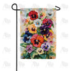 America Forever Watercolor Pansy Garden Garden Flag