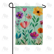 America Forever Watercolor Wildflower Garden Garden Flag