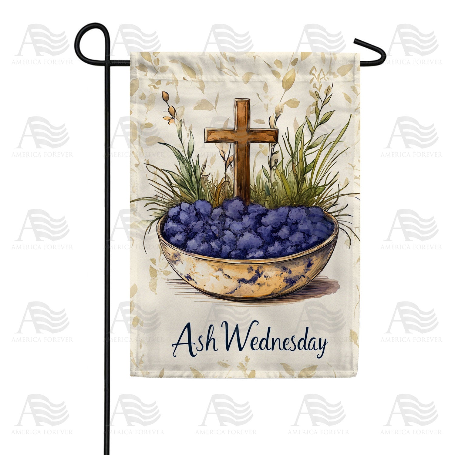America Forever Ash Wednesday Cross Bowl Garden Flag