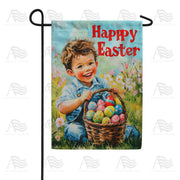 America Forever Happy Easter Boy Egg Hunt Garden Flag