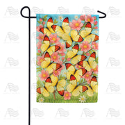 America Forever Yellow Butterflies Garden Flag