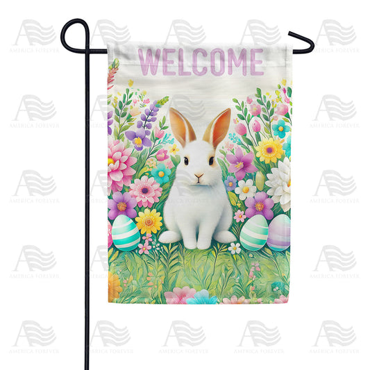 America Forever Welcome Spring Bunny Garden Flag