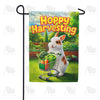 Hoppy Harvesting Bunny Double Sided Garden Flag