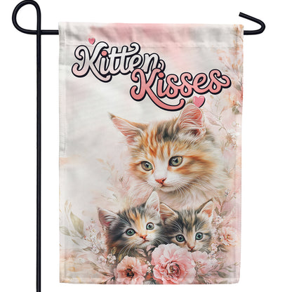 America Forever Kitten Kisses Garden Flag