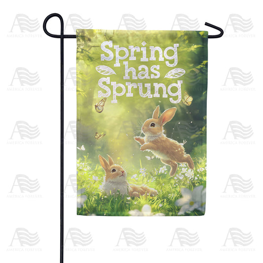 Spring Has Sprung Bunnies Double Sided Garden Flag