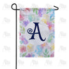 America Forever Watercolor Floral Monogram Garden Flag