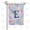 America Forever Watercolor Floral Monogram Garden Flag
