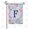America Forever Watercolor Floral Monogram Garden Flag