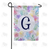 America Forever Watercolor Floral Monogram Garden Flag