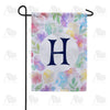 America Forever Watercolor Floral Monogram Garden Flag