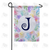 America Forever Watercolor Floral Monogram Garden Flag