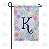America Forever Watercolor Floral Monogram Garden Flag