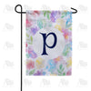 America Forever Watercolor Floral Monogram Garden Flag