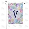 America Forever Watercolor Floral Monogram Garden Flag