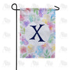 America Forever Watercolor Floral Monogram Garden Flag