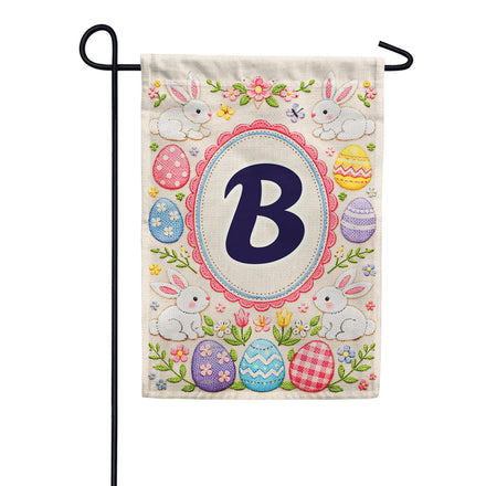 America Forever Easter Bunny Monogram Garden Flag