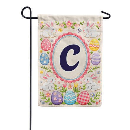 America Forever Easter Bunny Monogram Garden Flag