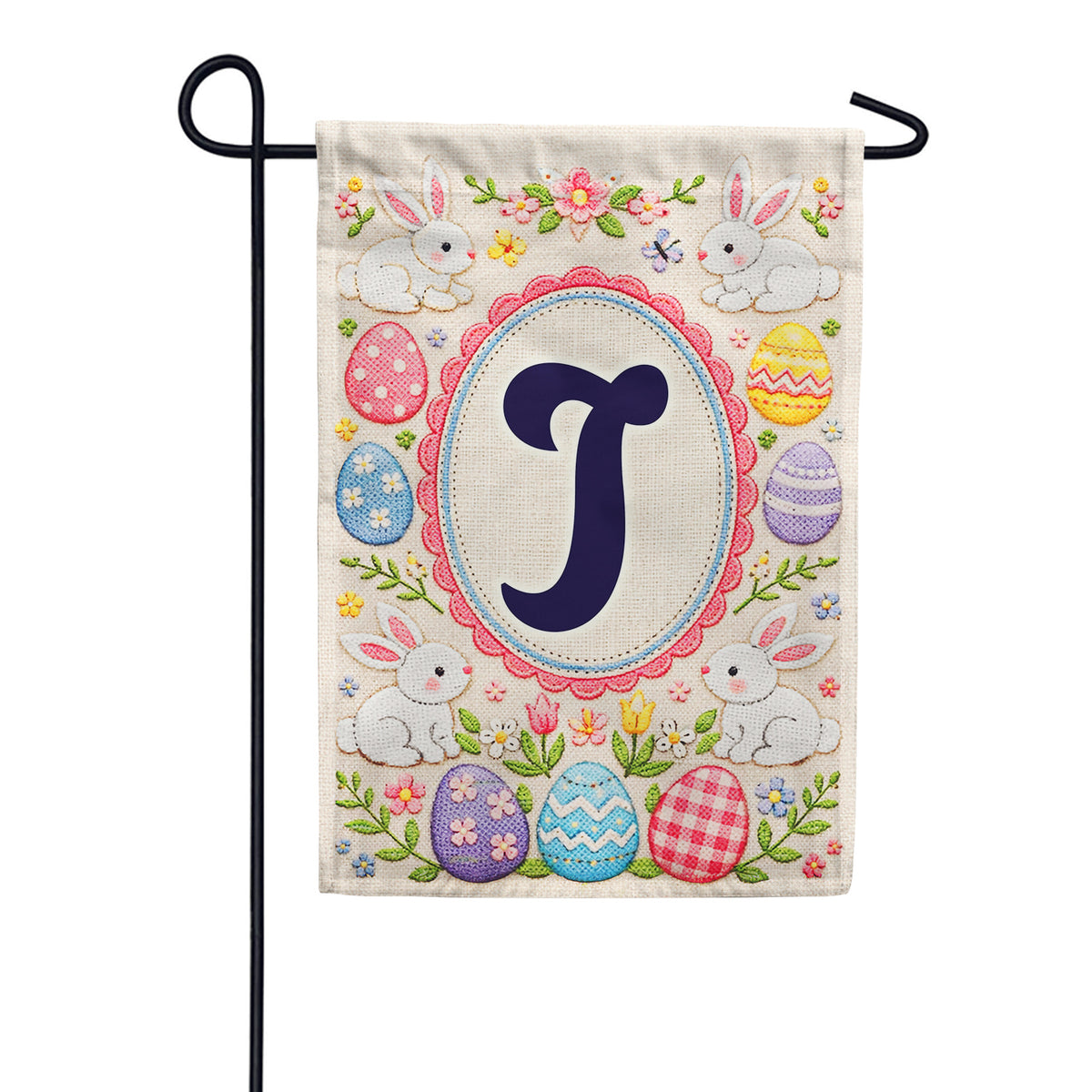 America Forever Easter Bunny Monogram Garden Flag