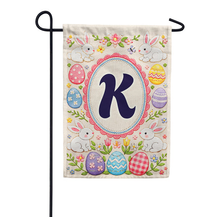America Forever Easter Bunny Monogram Garden Flag