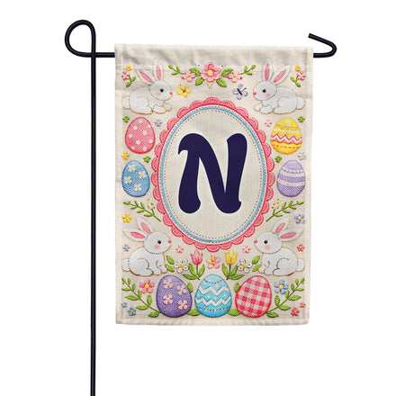America Forever Easter Bunny Monogram Garden Flag