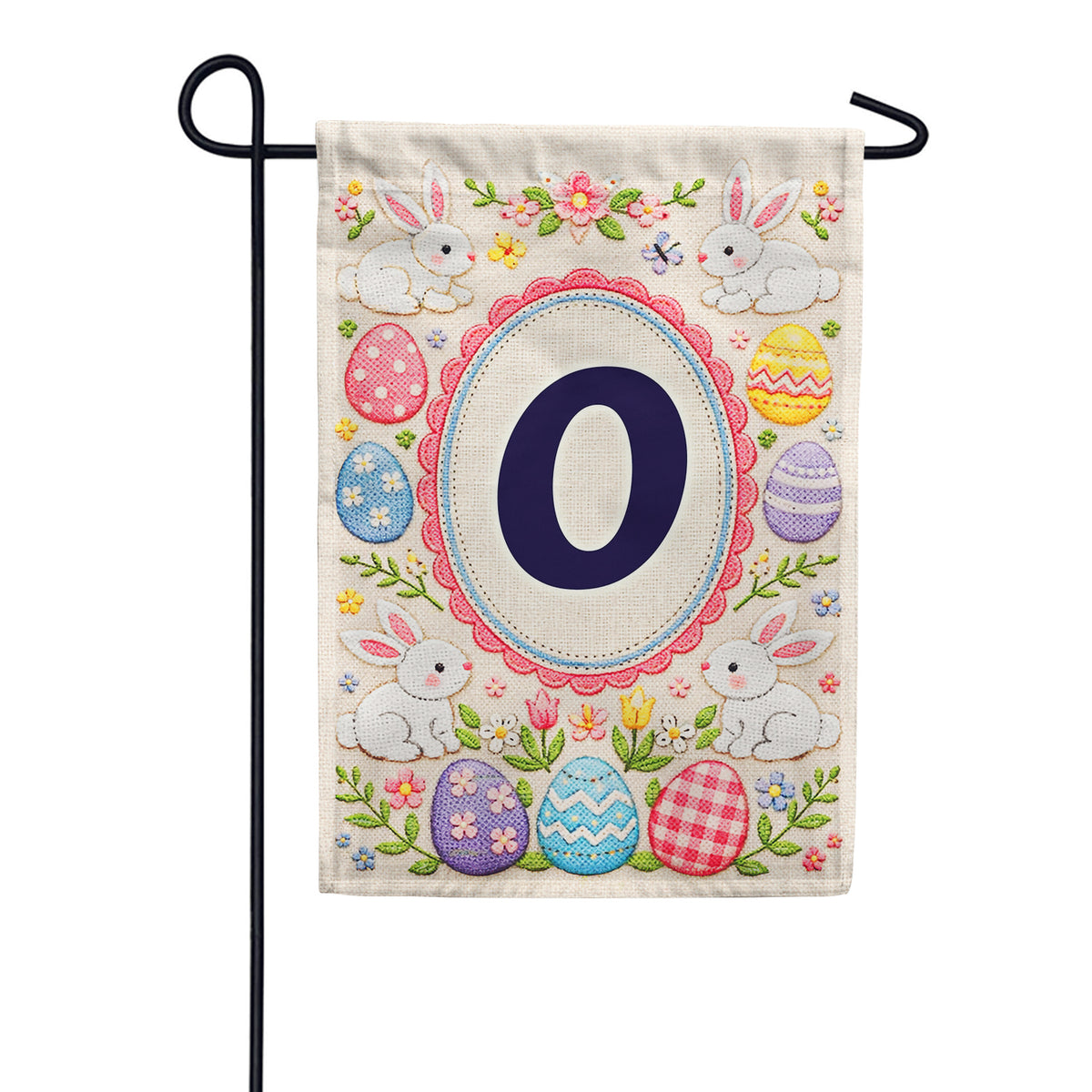 America Forever Easter Bunny Monogram Garden Flag