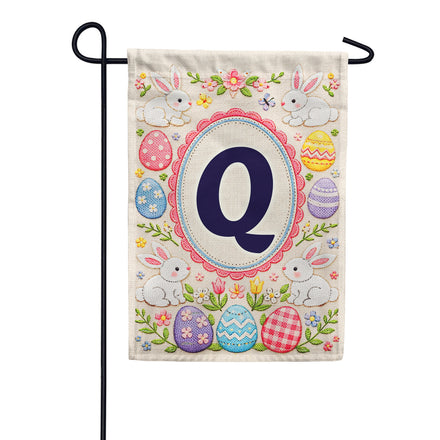 America Forever Easter Bunny Monogram Garden Flag