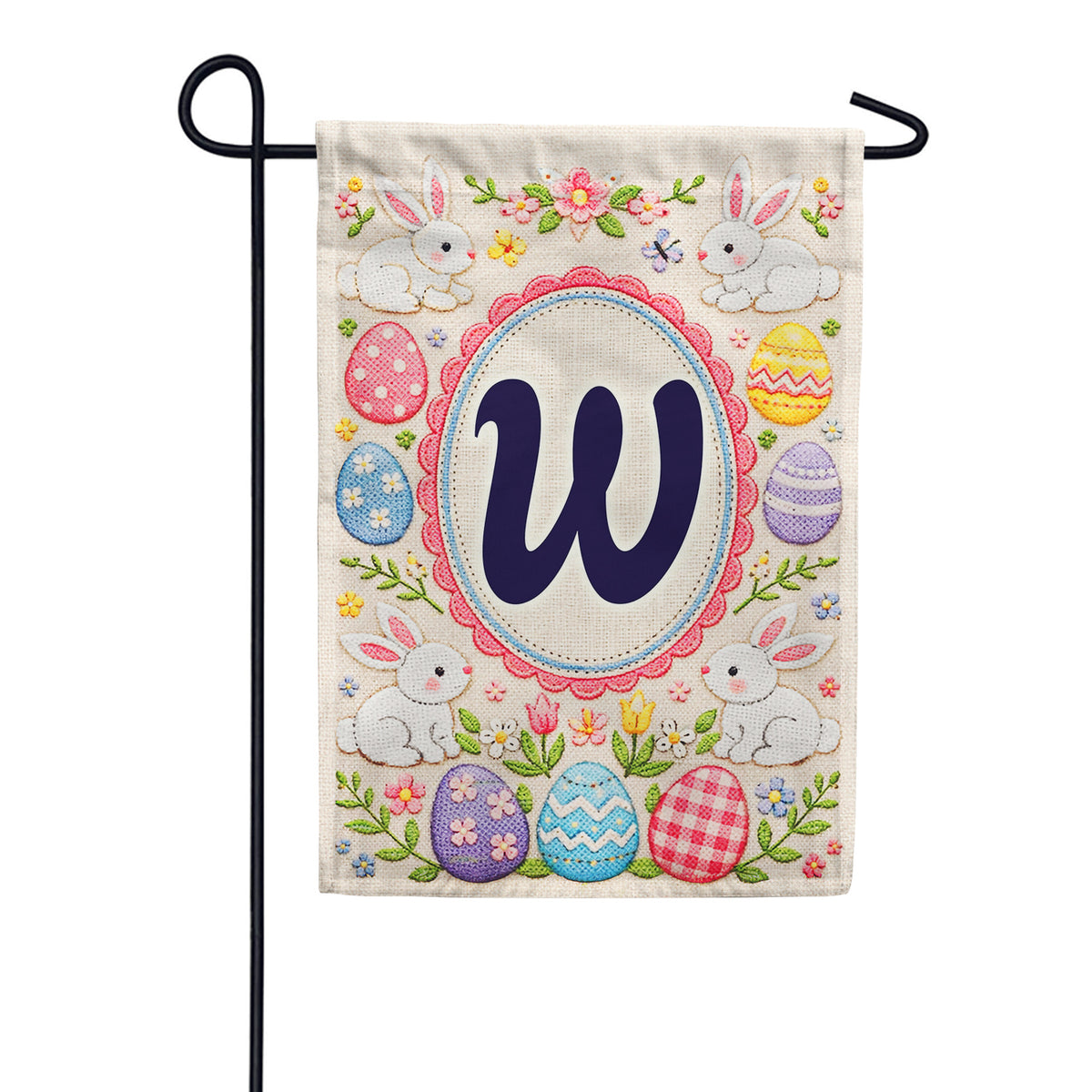 America Forever Easter Bunny Monogram Garden Flag