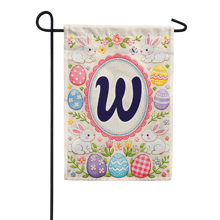 America Forever Easter Bunny Monogram Garden Flag