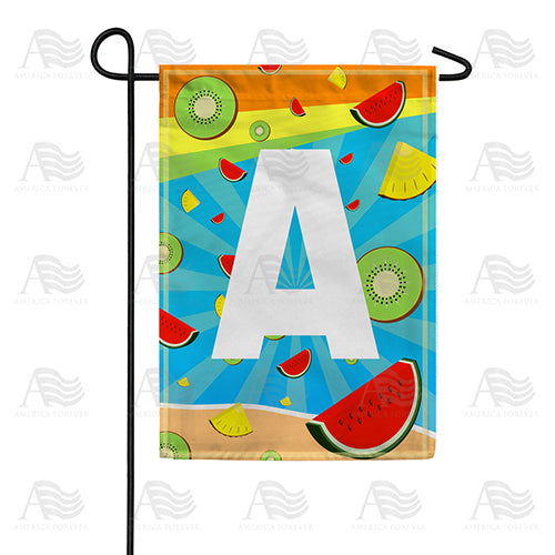 America Forever Summer Time Fruits Monogram Garden Flag