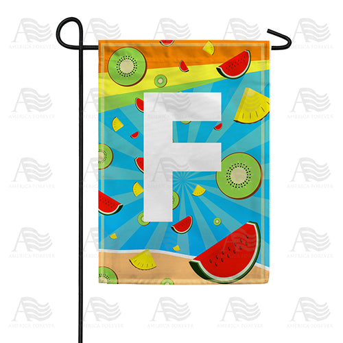 America Forever Summer Time Fruits Monogram Garden Flag
