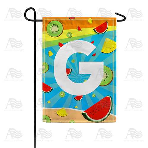 America Forever Summer Time Fruits Monogram Garden Flag