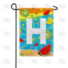 America Forever Summer Time Fruits Monogram Garden Flag