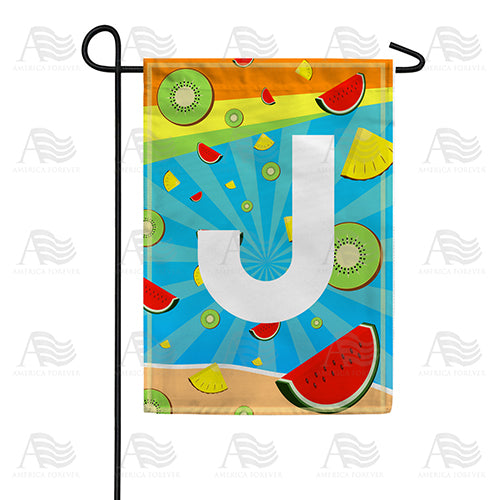 America Forever Summer Time Fruits Monogram Garden Flag