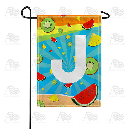 America Forever Summer Time Fruits Monogram Garden Flag