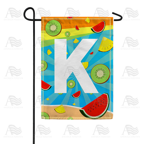 America Forever Summer Time Fruits Monogram Garden Flag