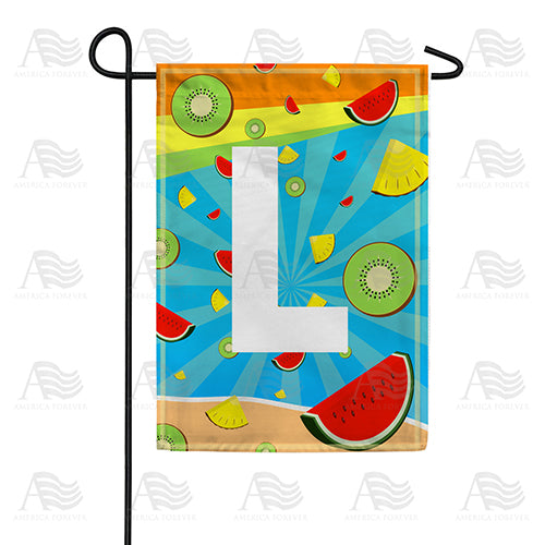 America Forever Summer Time Fruits Monogram Garden Flag