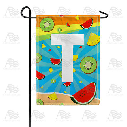 America Forever Summer Time Fruits Monogram Garden Flag