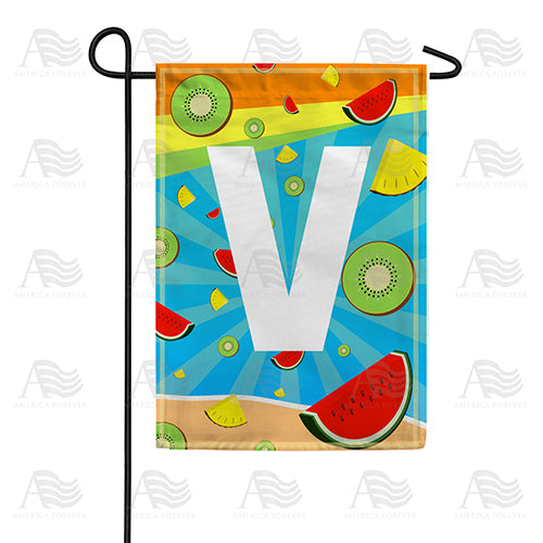 America Forever Summer Time Fruits Monogram Garden Flag
