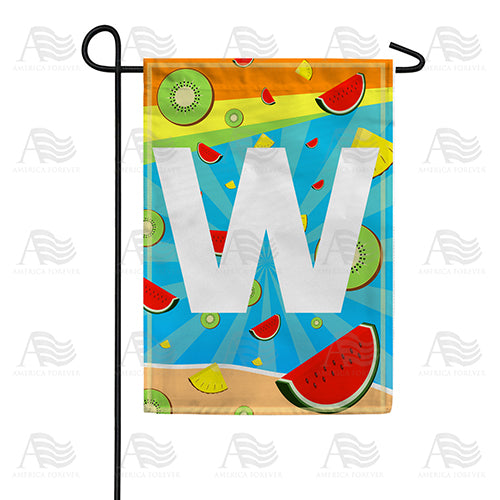America Forever Summer Time Fruits Monogram Garden Flag