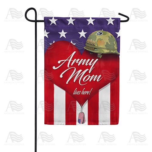 America Forever Army Mom Lives Here! Garden Flag