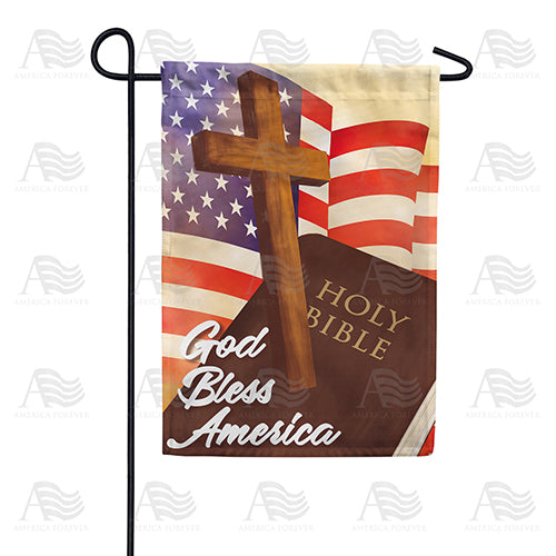 America Forever God Bless America Patriotic Garden Flag
