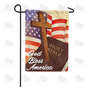 America Forever God Bless America Patriotic Garden Flag