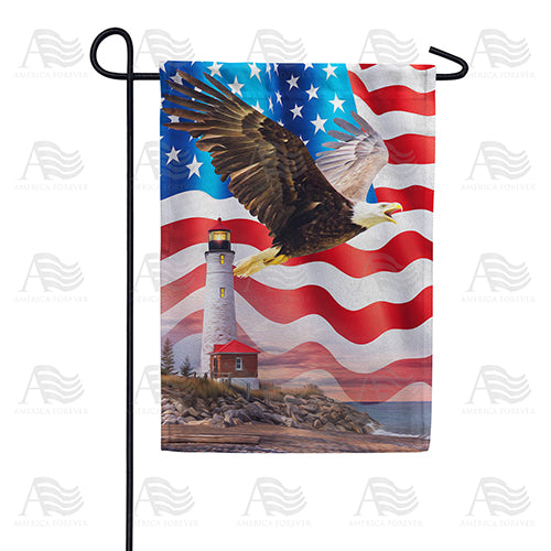 America Forever Patriotic Bald Eagle Garden Flag