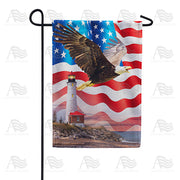 America Forever Patriotic Bald Eagle Garden Flag