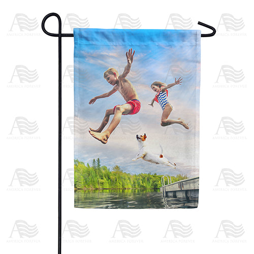 America Forever Dog Days Of Summer Garden Flag